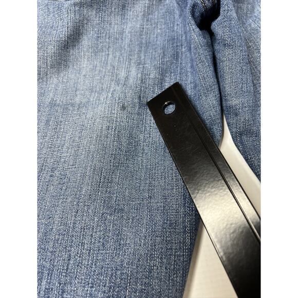 Madewell Skinny Jeans Size 27 Curvy High Rise Raw Hem Ripped Medium Wash Crop - Picture 8 of 10